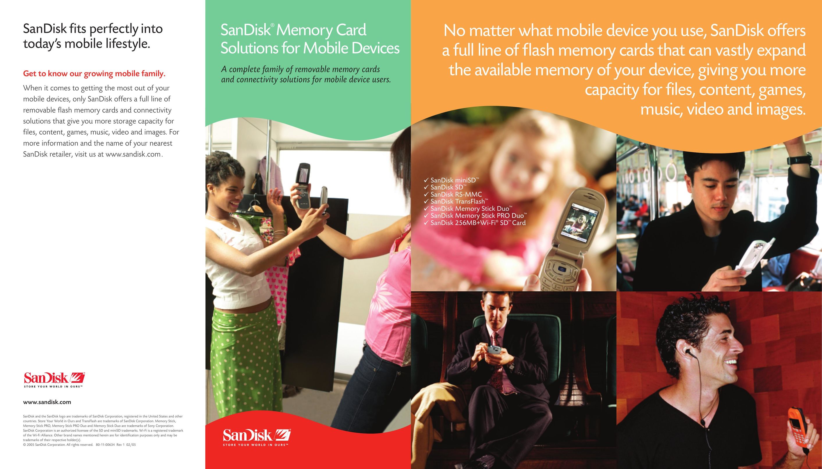 SanDisk Memory Stick Duo Cell Phone Accessories User Manual