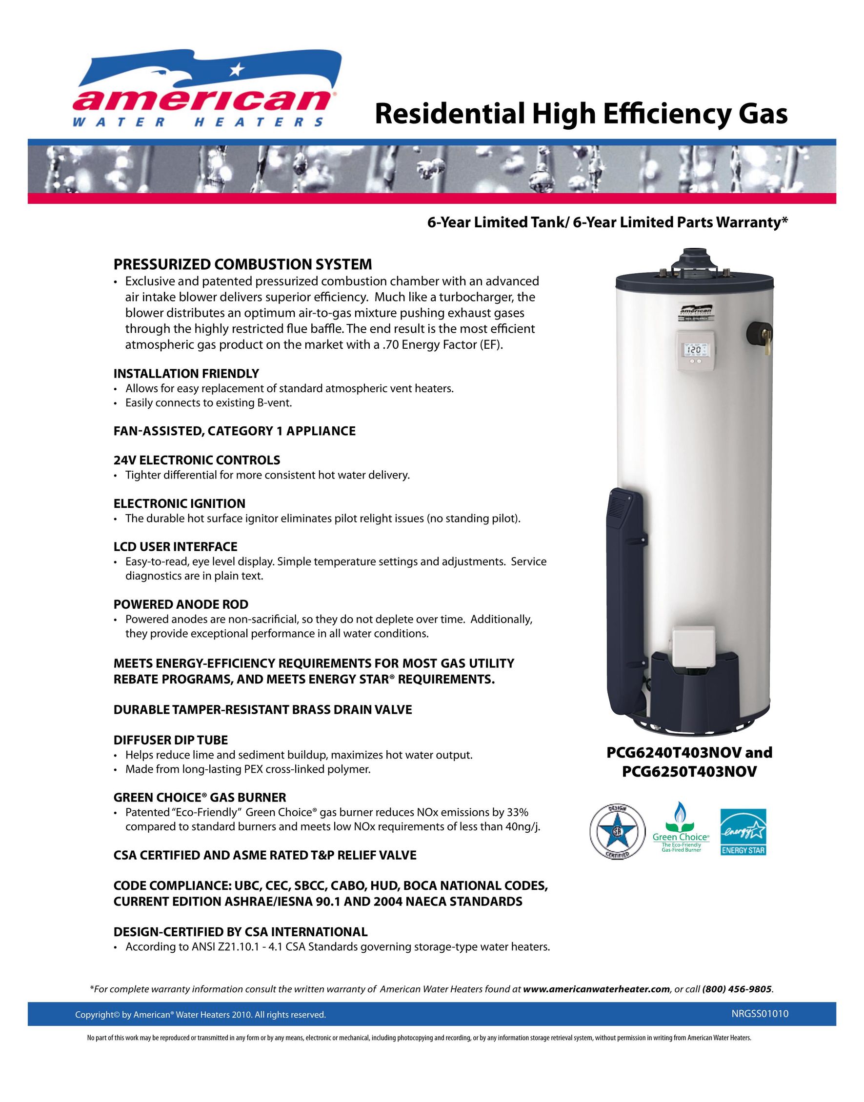 American Water Heater NRGSS01010 Amplified Phone User Manual