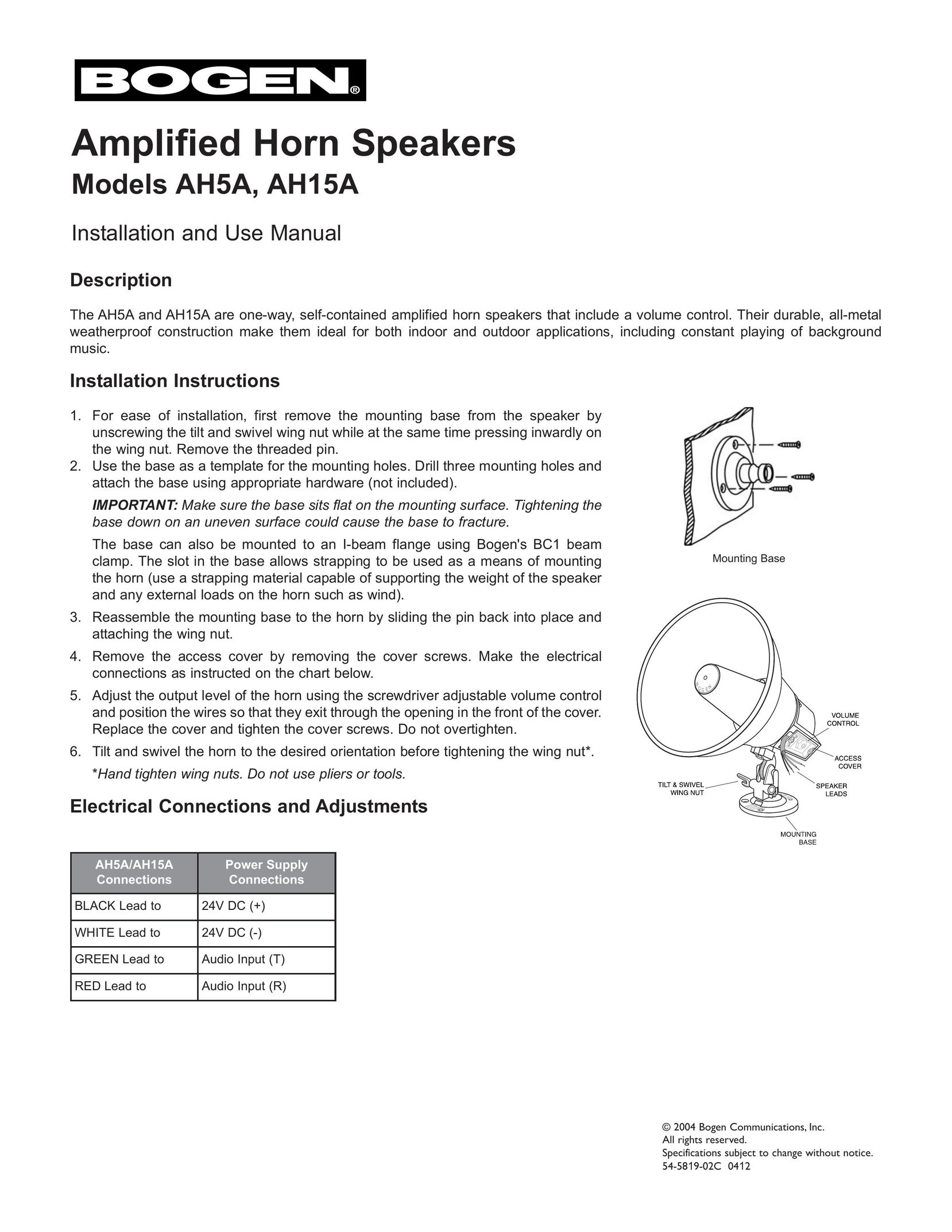 Bogen AH5A Amplified Phone User Manual
