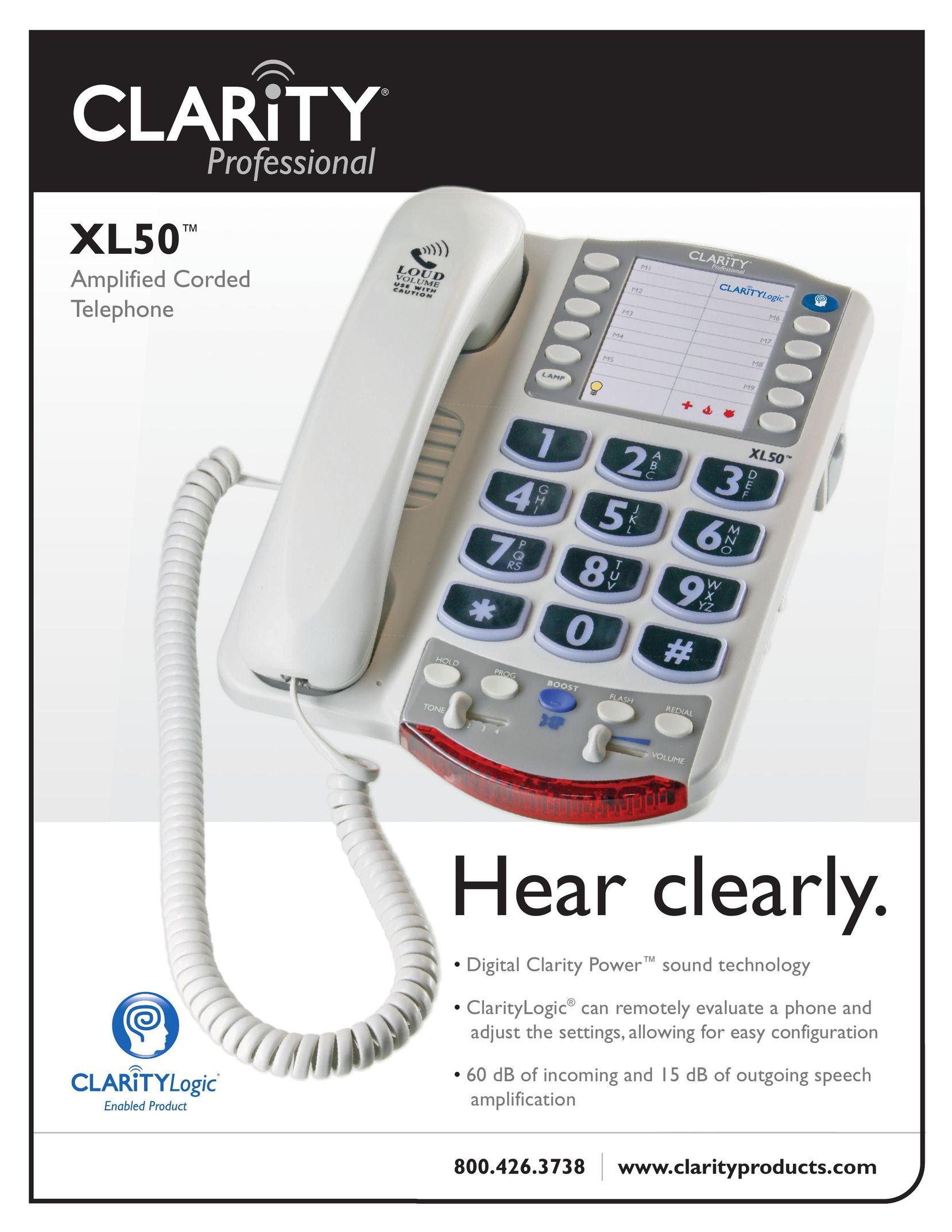 Clarity XL50TM Amplified Phone User Manual