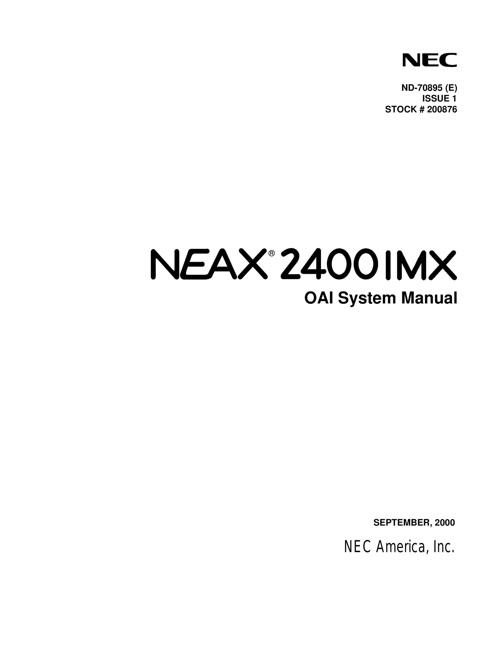 NEC ND-70895 (E) Amplified Phone User Manual