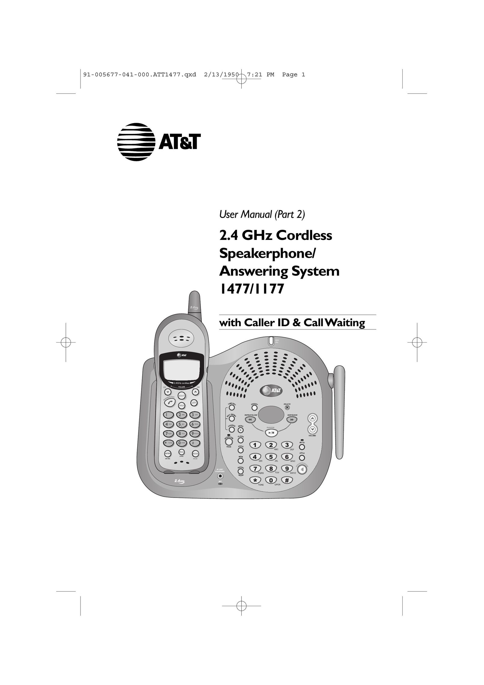 AT&T 1177 Answering Machine User Manual