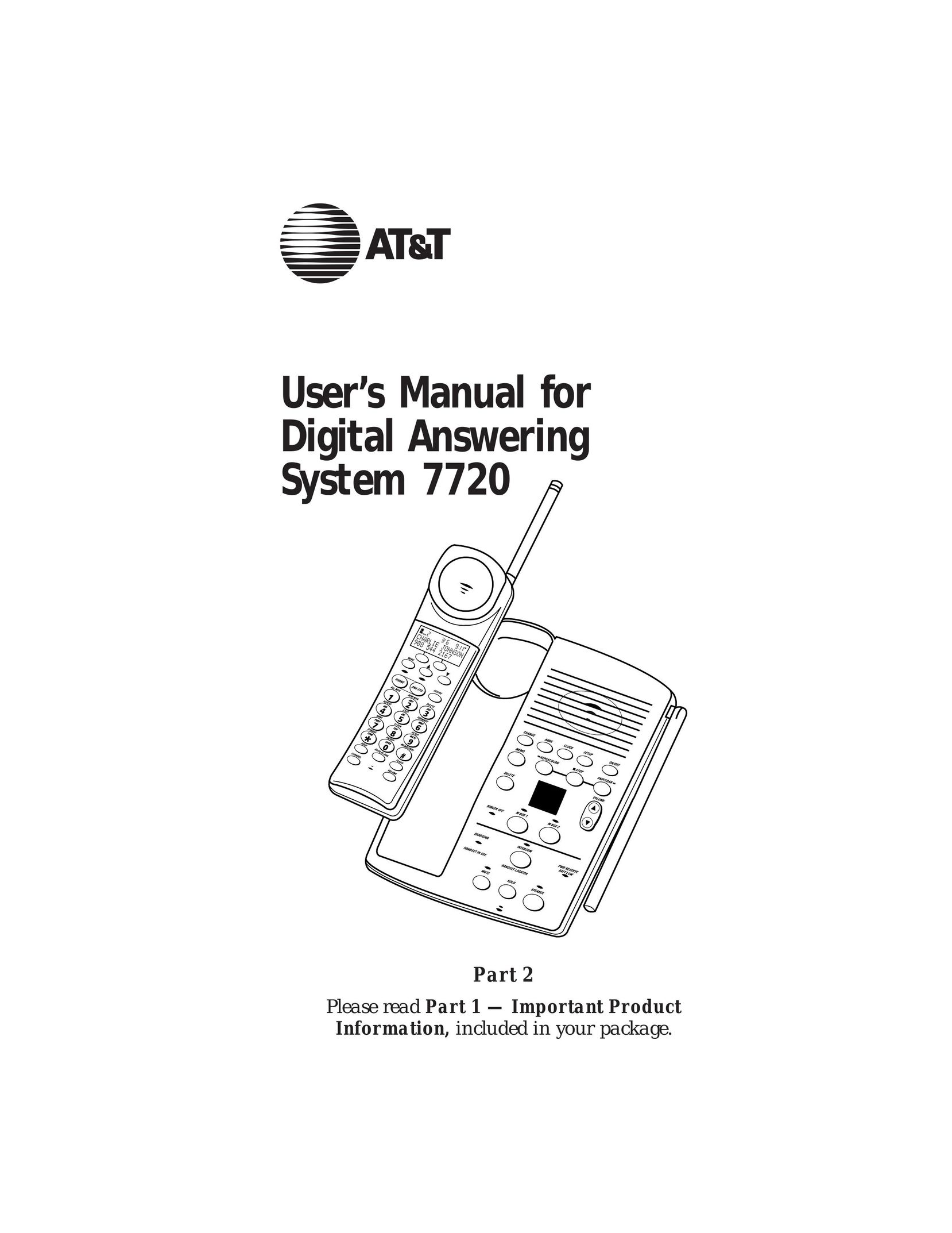 AT&T 7720 Answering Machine User Manual