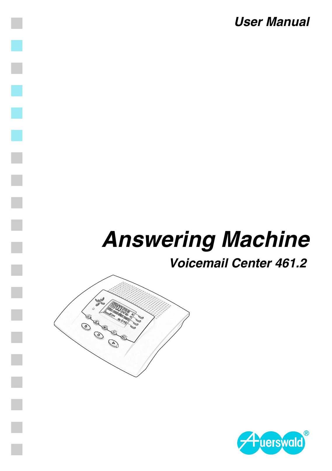 Auerswald 461.2 Answering Machine User Manual