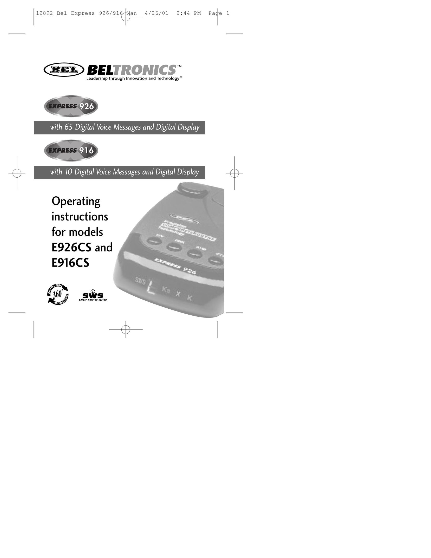 Beltronics Beltronics Express Answering Machine User Manual