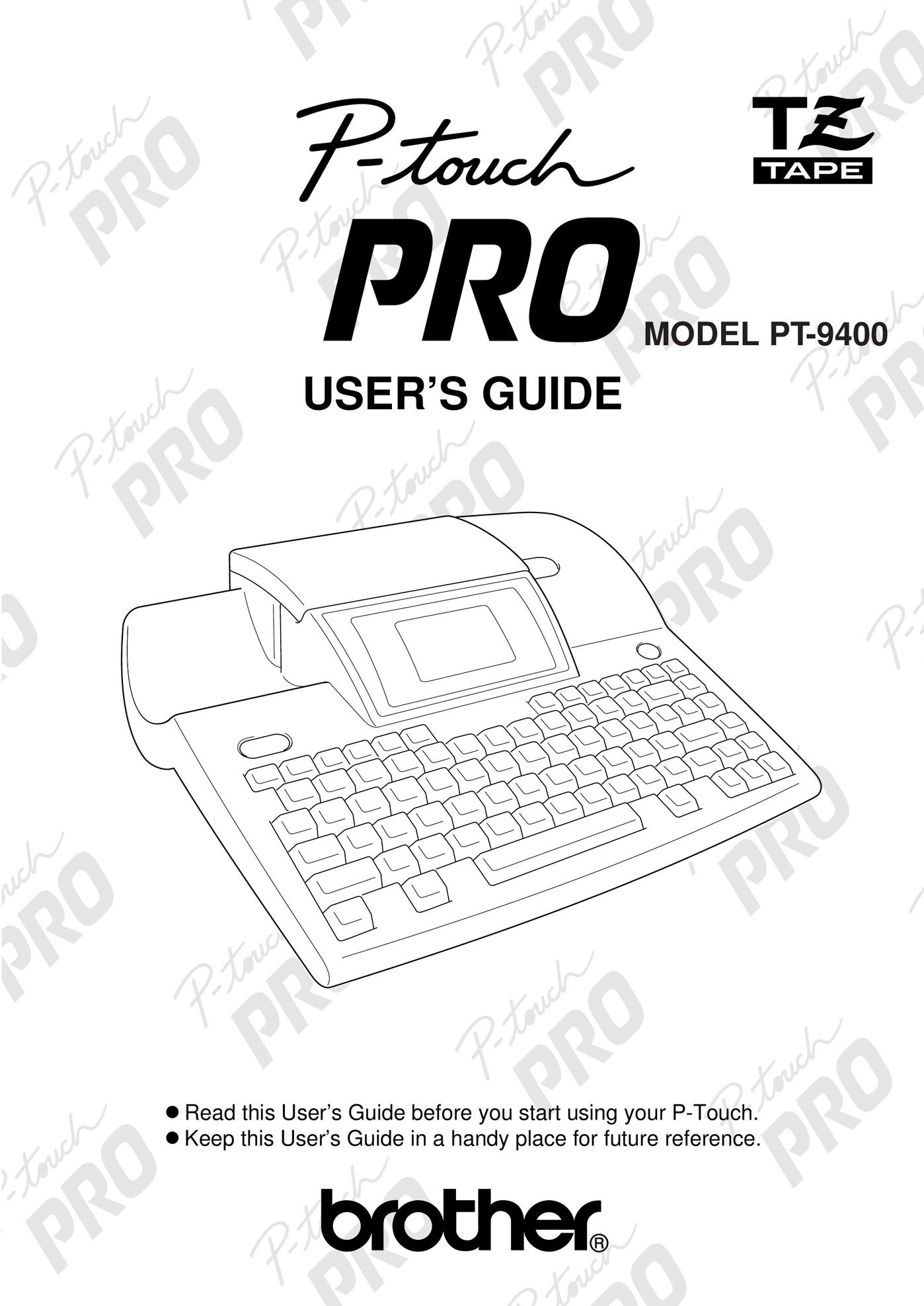 Brother PT-9400 Answering Machine User Manual