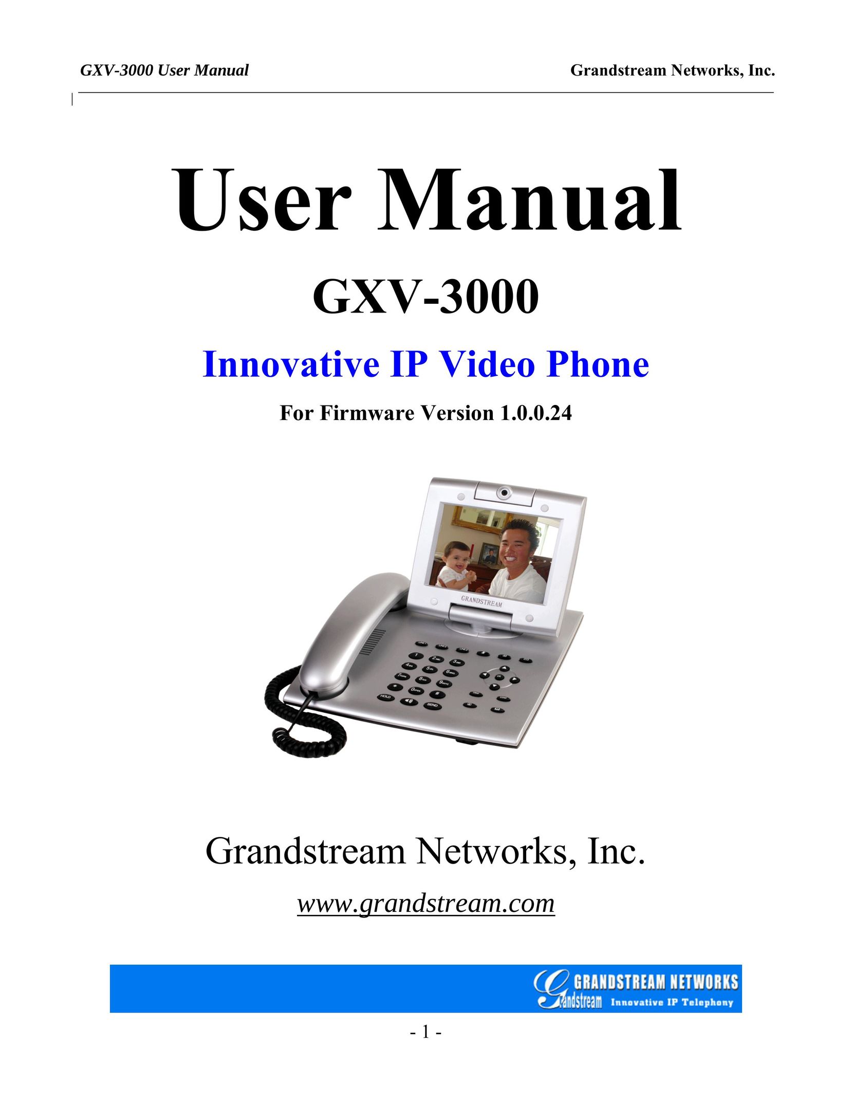 Grandstream Networks GXV-3000 Answering Machine User Manual