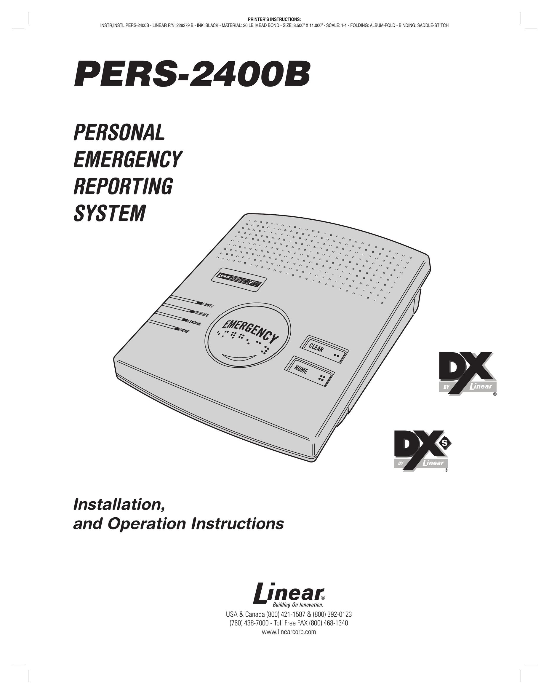 Niles Audio PERS-2400B Answering Machine User Manual