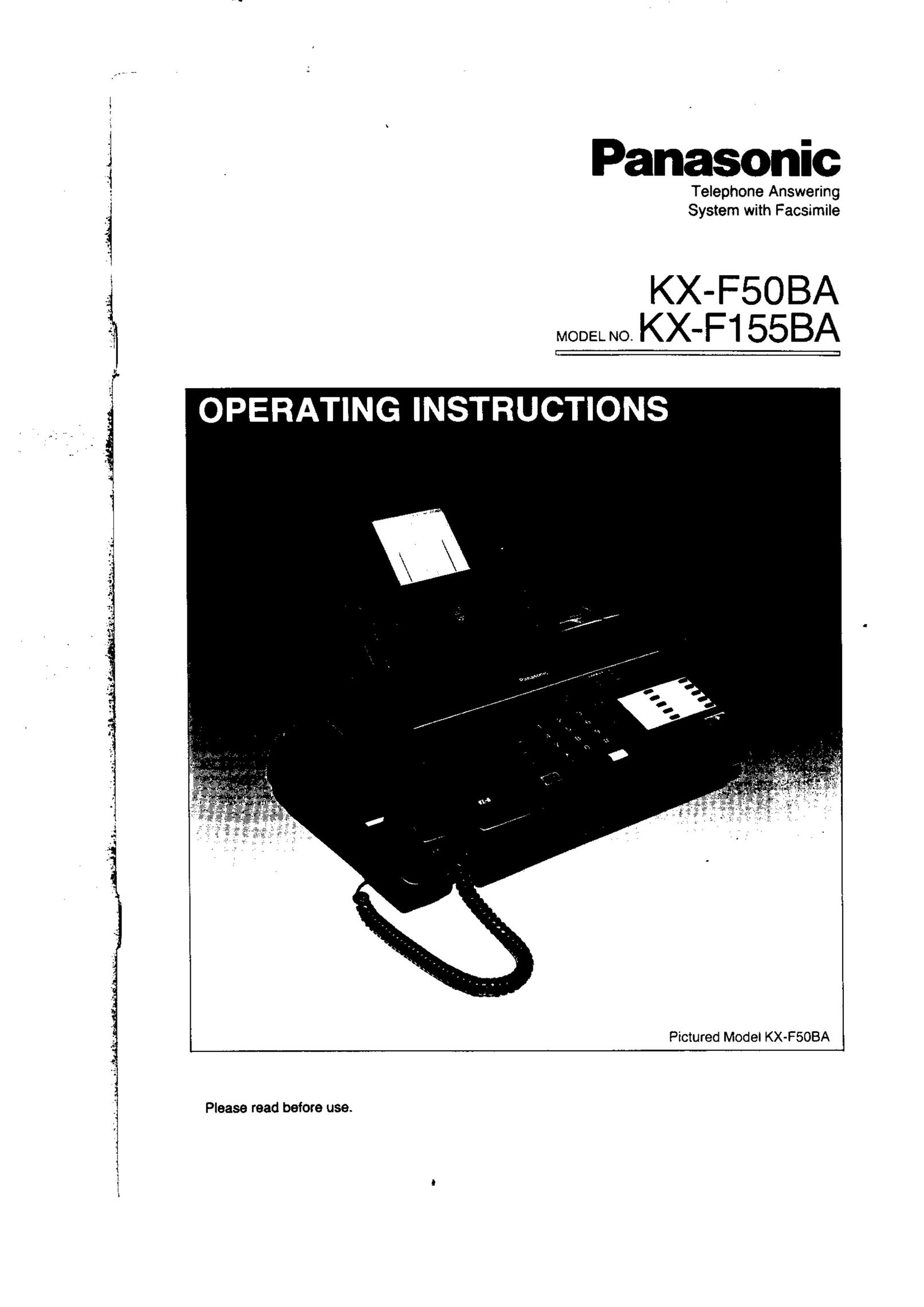 Panasonic KX-F155BA Answering Machine User Manual