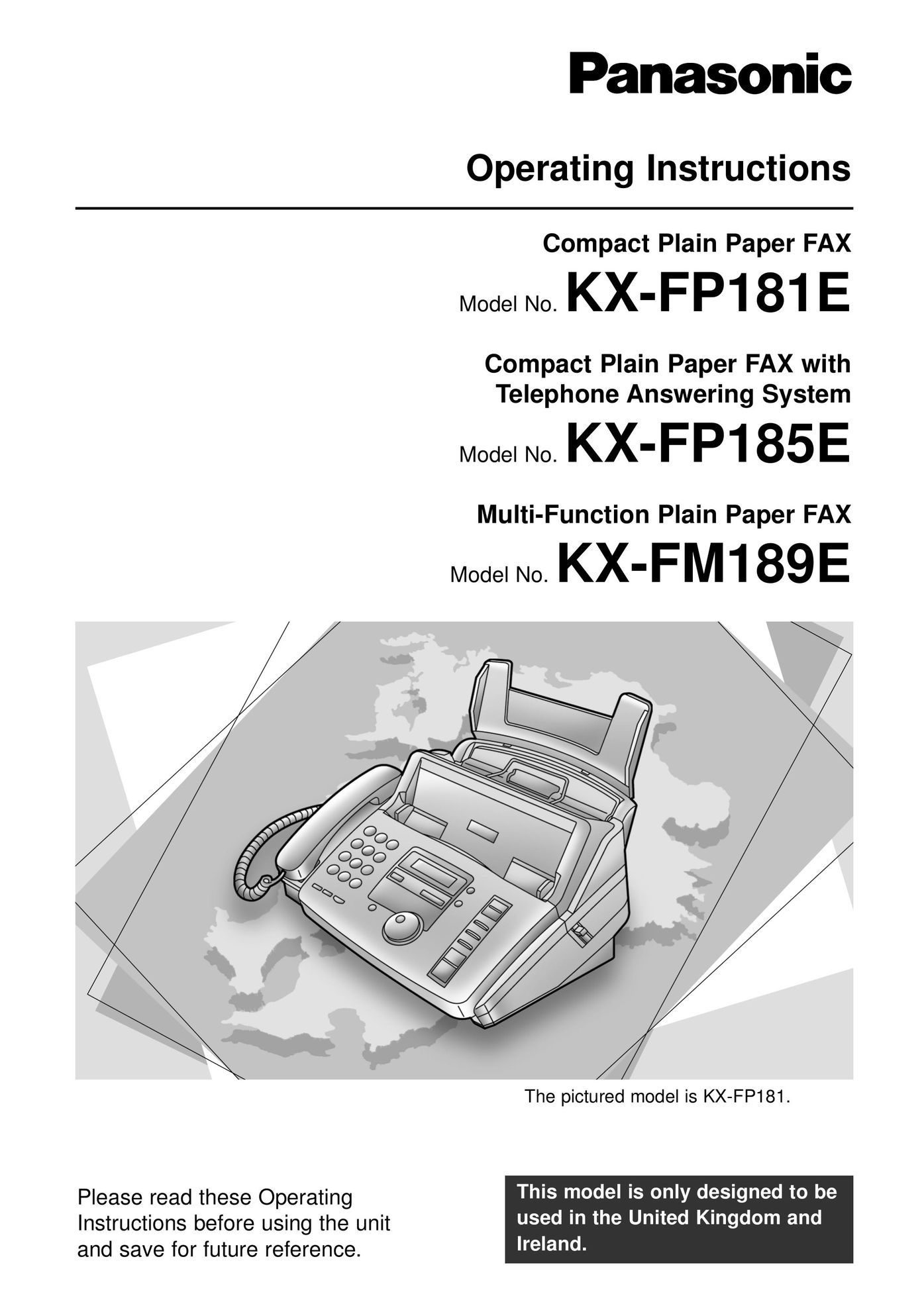 Panasonic KX-FM189E Answering Machine User Manual