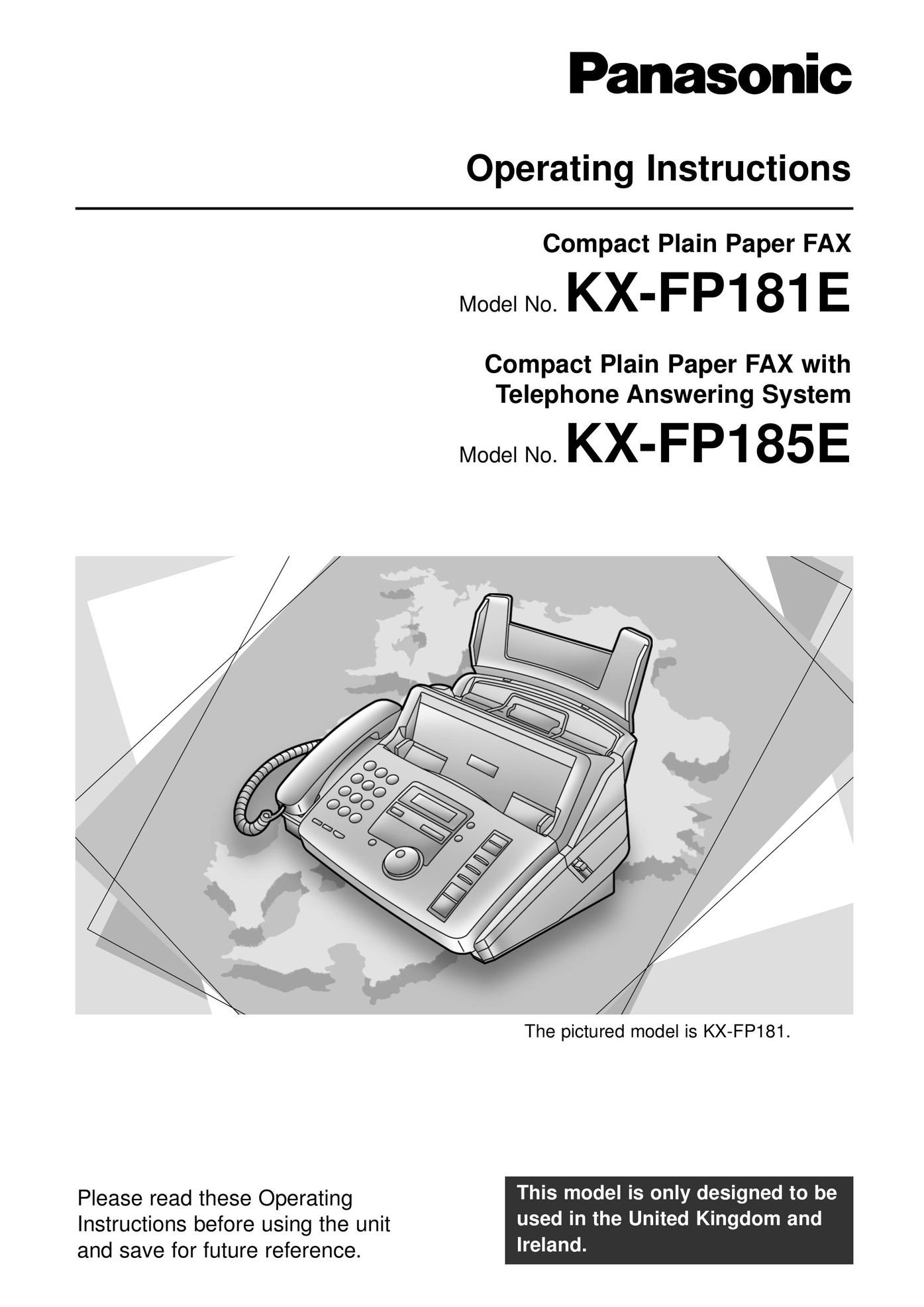 Panasonic KX-FP181E Answering Machine User Manual