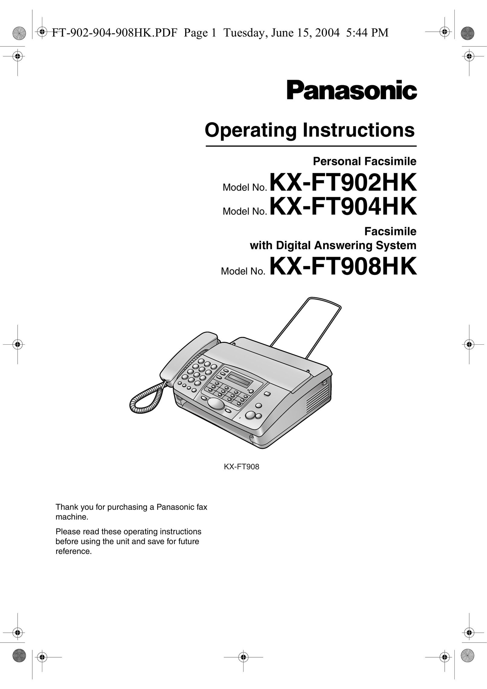 Panasonic kx-ft902 Answering Machine User Manual
