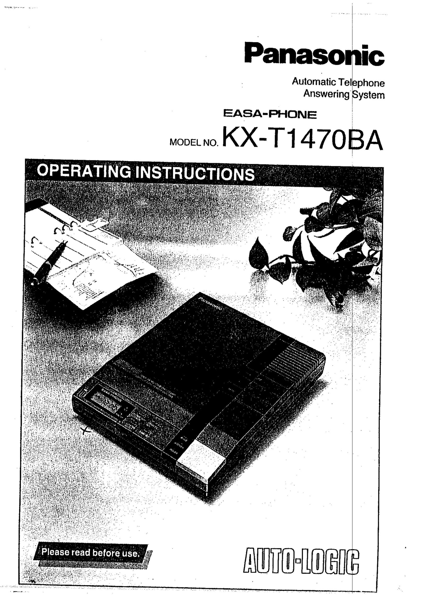 Panasonic KX-T1470BA Answering Machine User Manual
