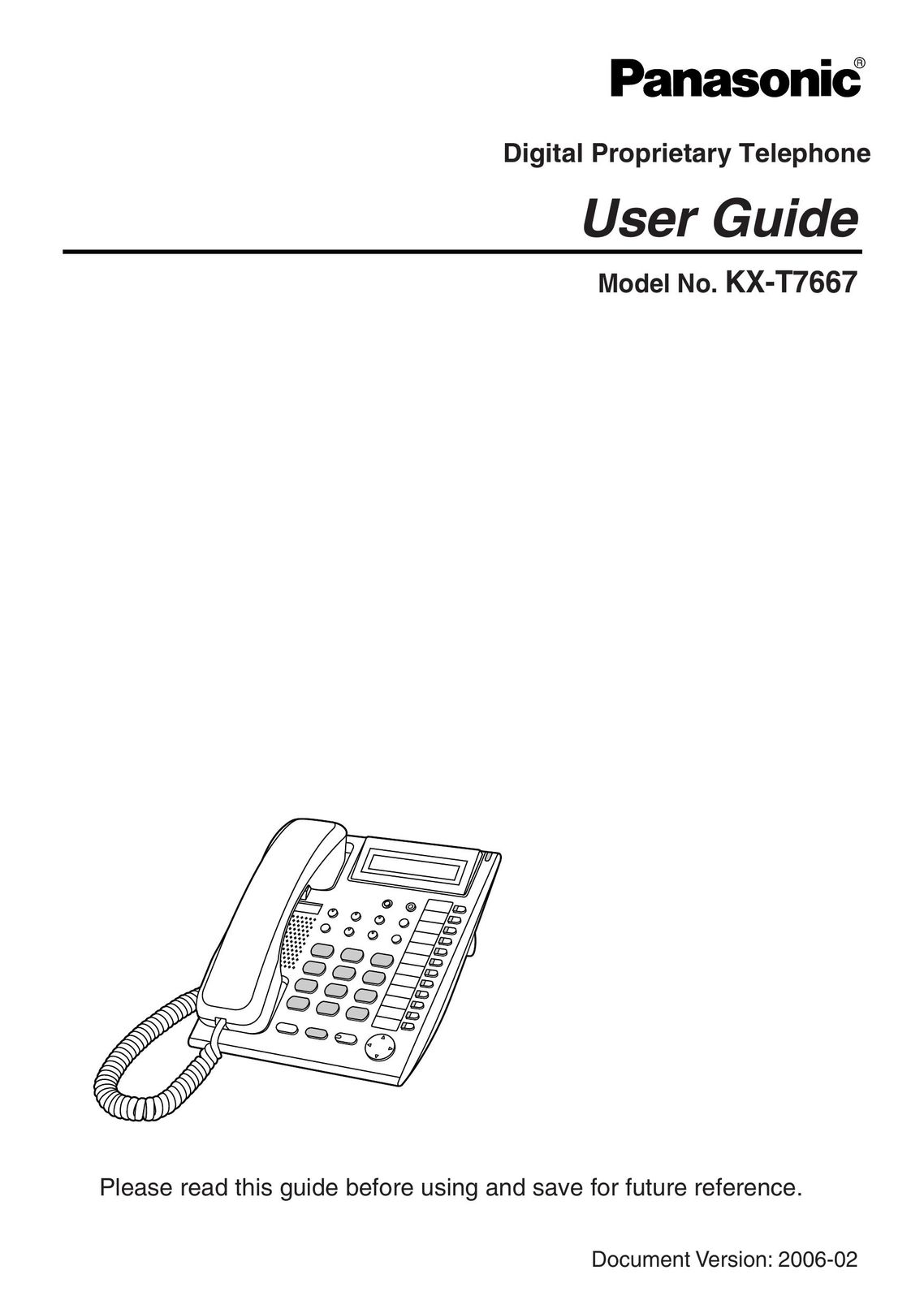 Panasonic KX-T7667 Answering Machine User Manual