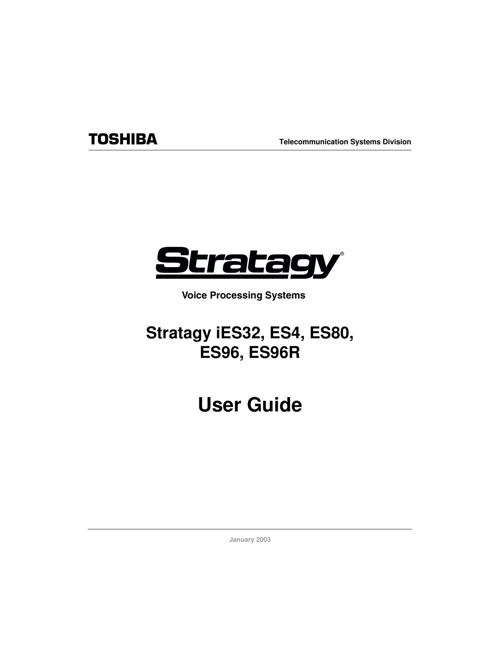 Toshiba ES80 Answering Machine User Manual