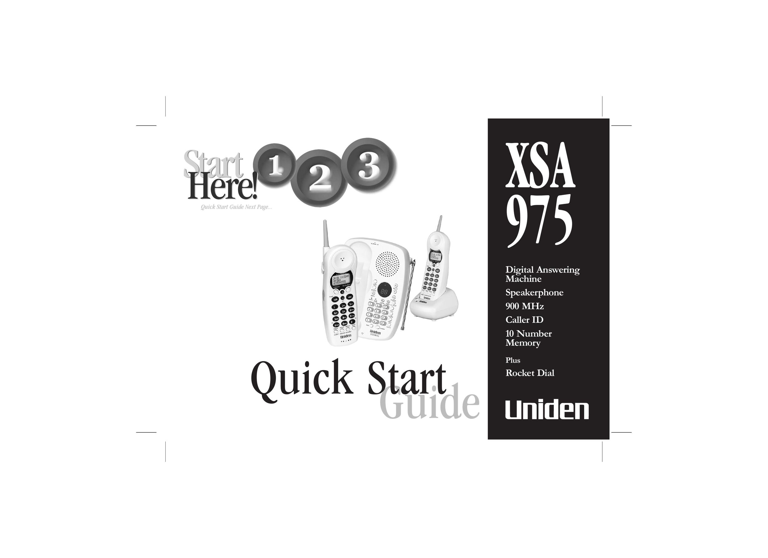 Uniden XSA 975 Answering Machine User Manual