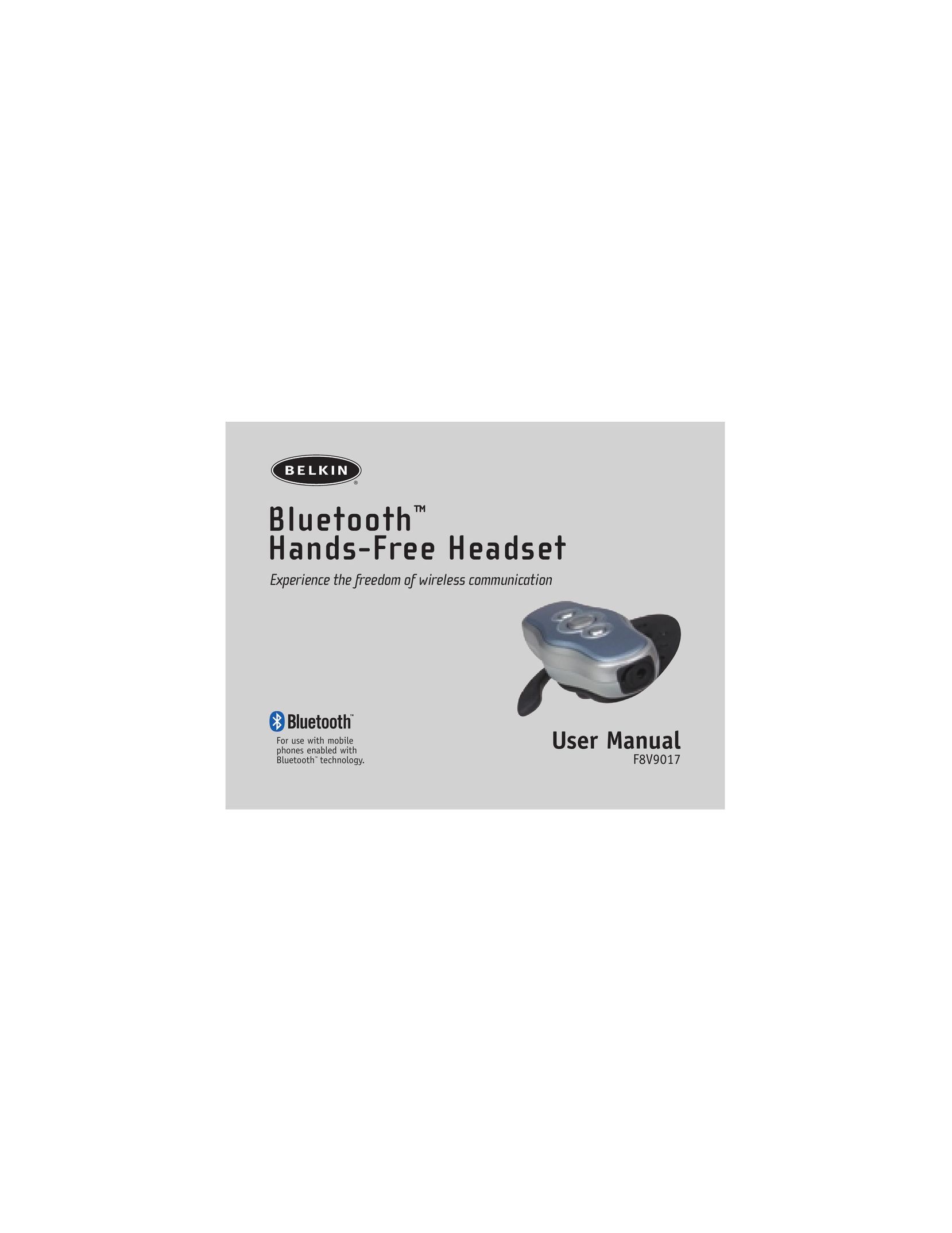 Belkin F8V9017 Bluetooth Headset User Manual