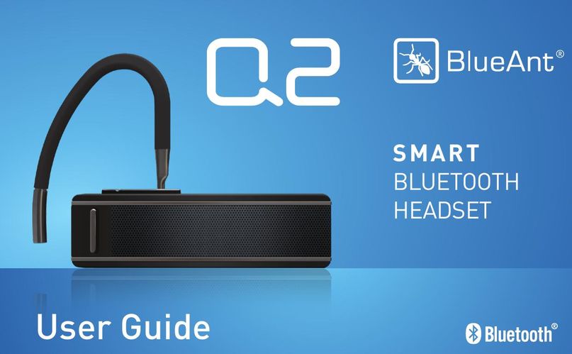 BlueAnt Wireless Q2 Bluetooth Headset User Manual