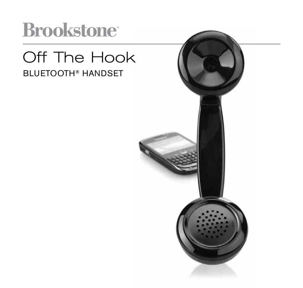 Brookstone 678235 Red Bluetooth Headset User Manual