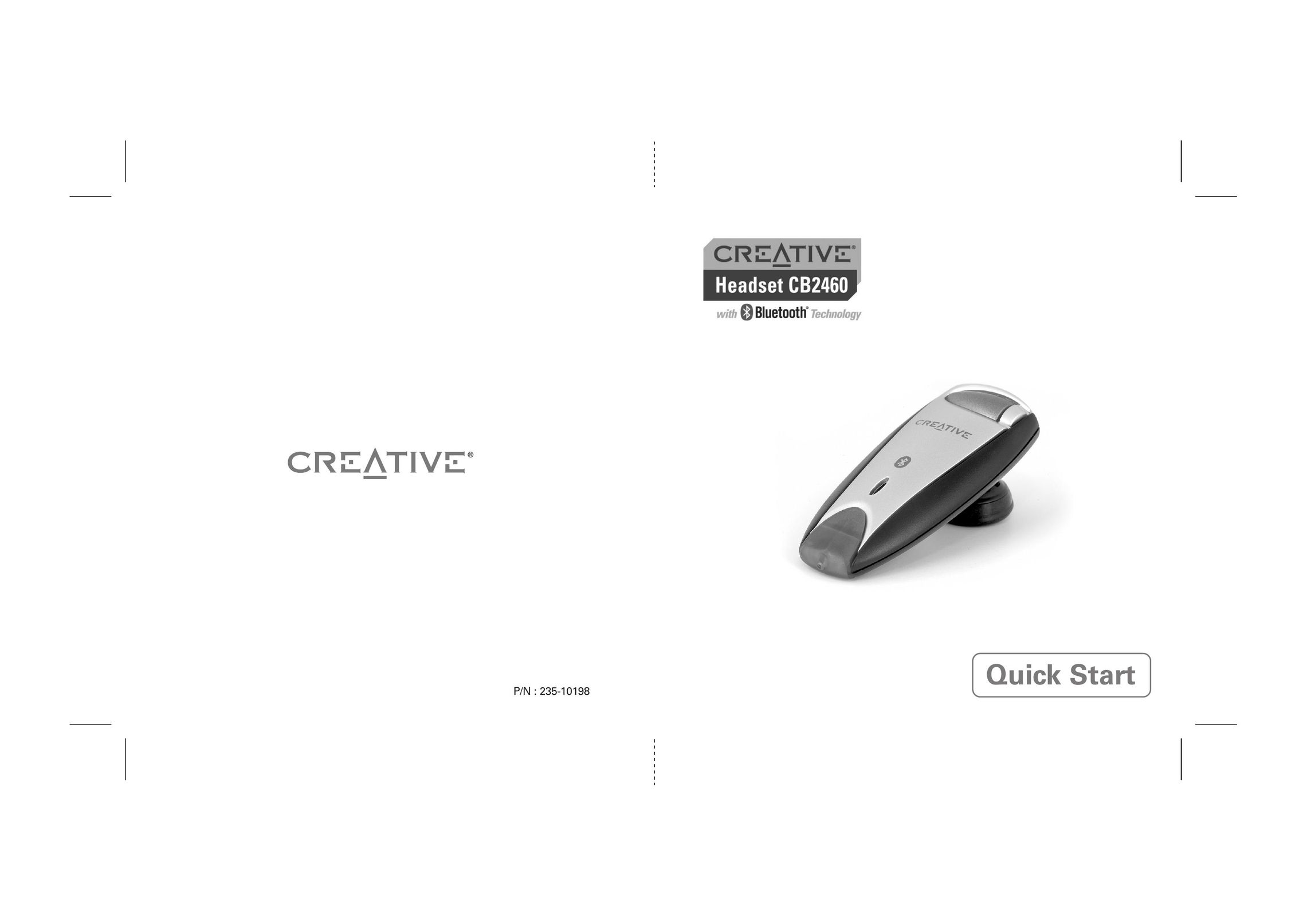 Creative Labs CB2460 Bluetooth Headset User Manual