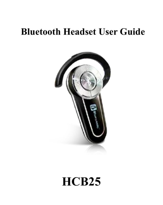 Huey Chiao HCB25 Bluetooth Headset User Manual