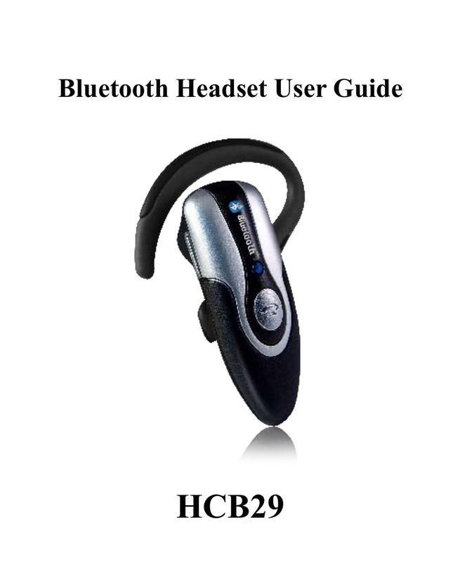 Huey Chiao HCB29 Bluetooth Headset User Manual