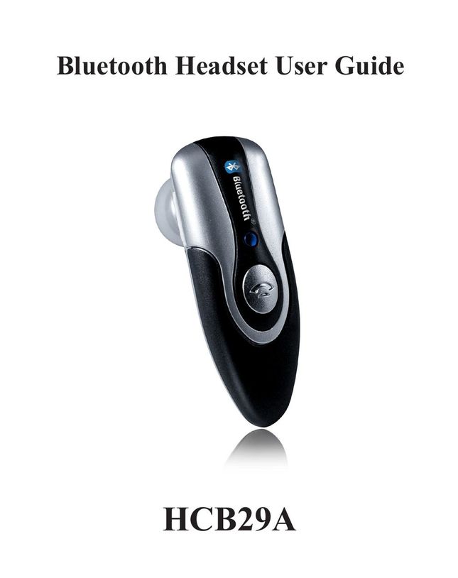 Huey Chiao HCB29A Bluetooth Headset User Manual