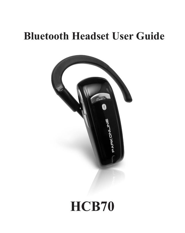 Huey Chiao HCB70 Bluetooth Headset User Manual