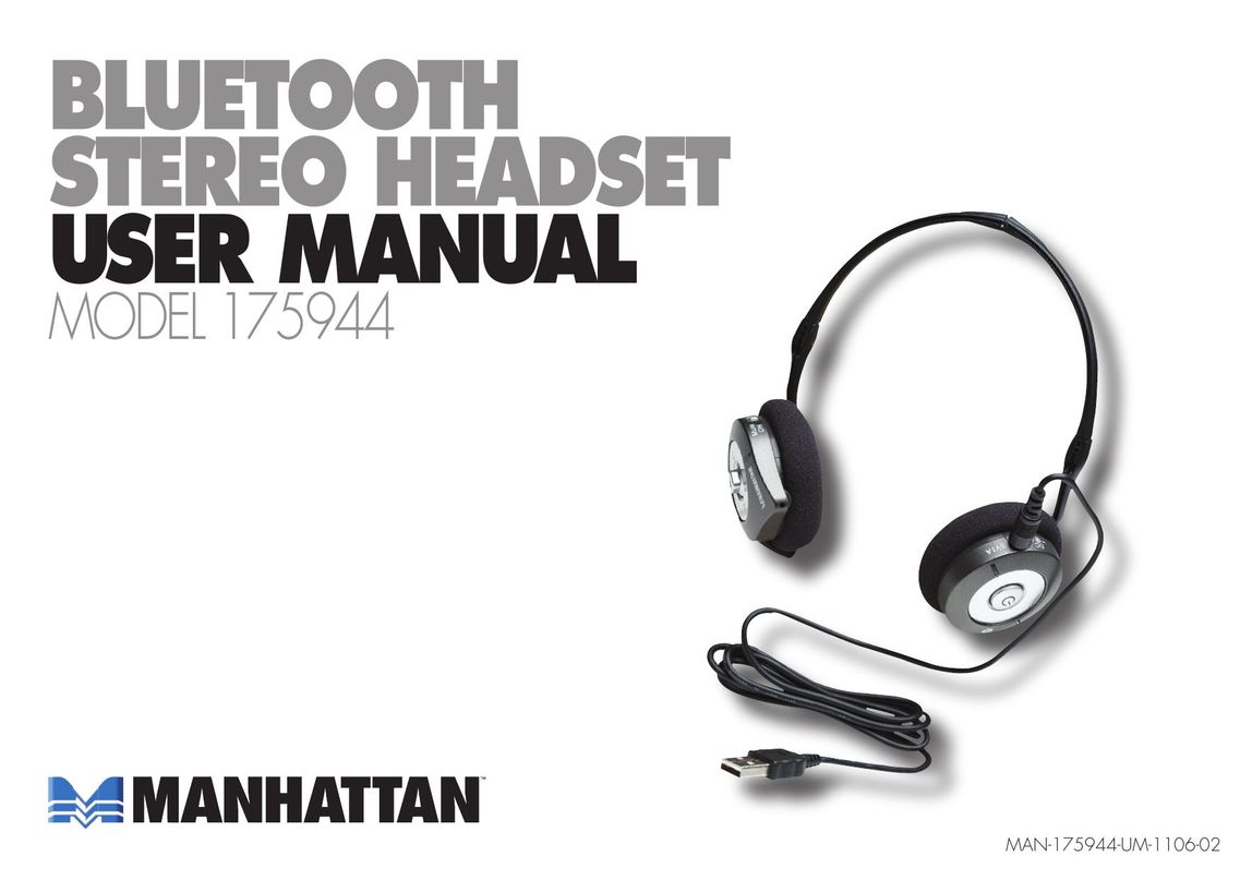 Manhattan Computer Products 175944 Bluetooth Headset User Manual