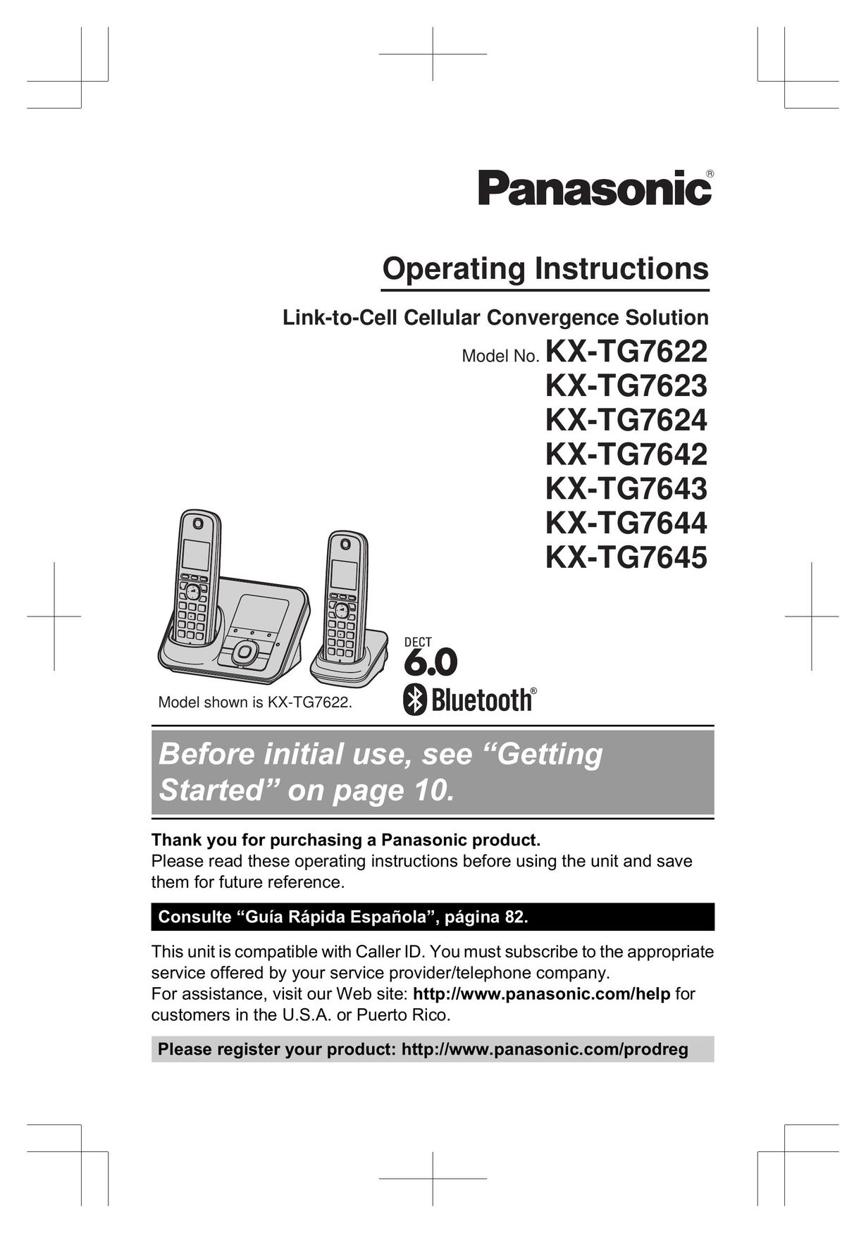 Panasonic KX-TG7622 Bluetooth Headset User Manual