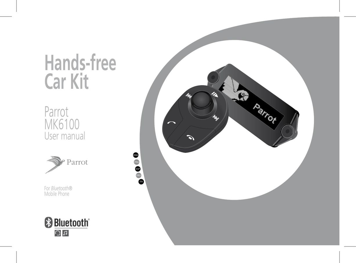 Parrot MK6100 Bluetooth Headset User Manual