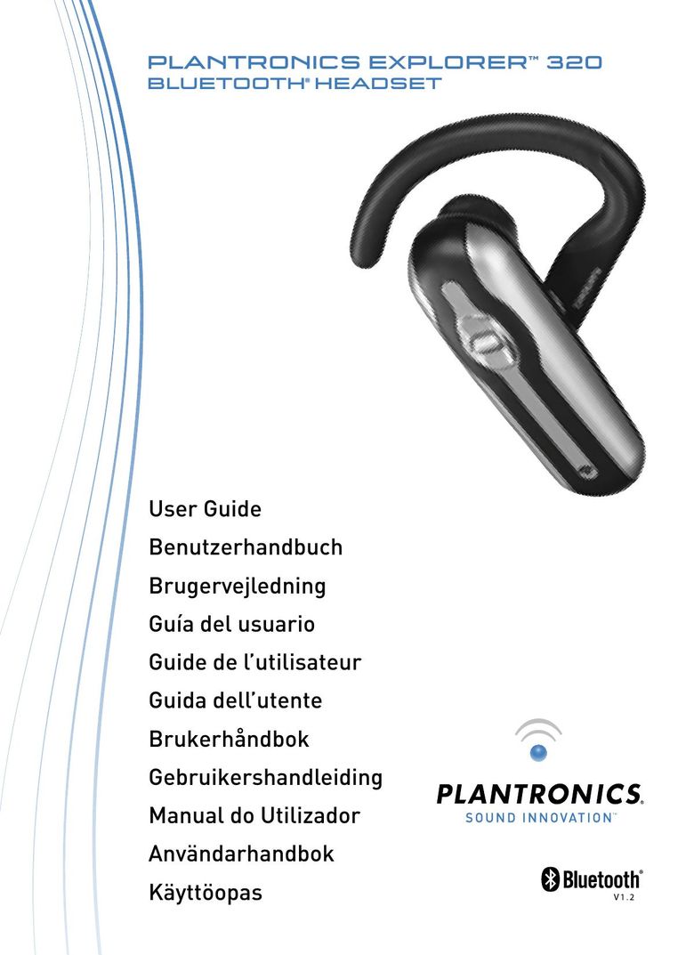 Plantronics 320 Bluetooth Headset User Manual
