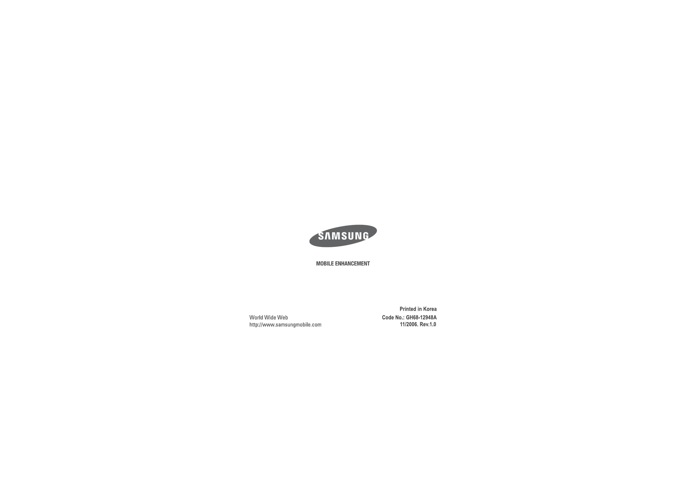 Samsung GH68-12948A Bluetooth Headset User Manual