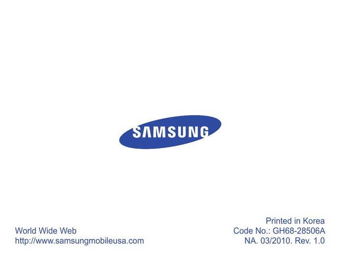Samsung GH68-28506A Bluetooth Headset User Manual