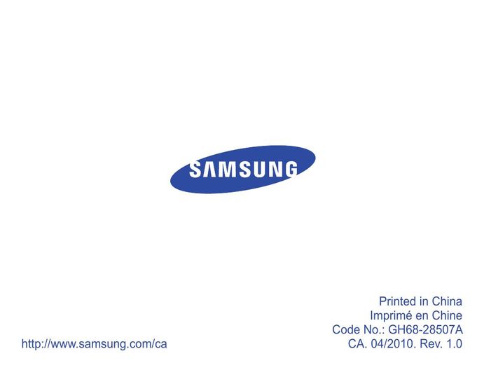 Samsung GH68-28507A Bluetooth Headset User Manual
