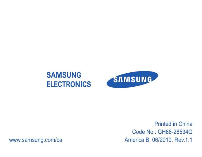 Samsung GH68-28534G Bluetooth Headset User Manual