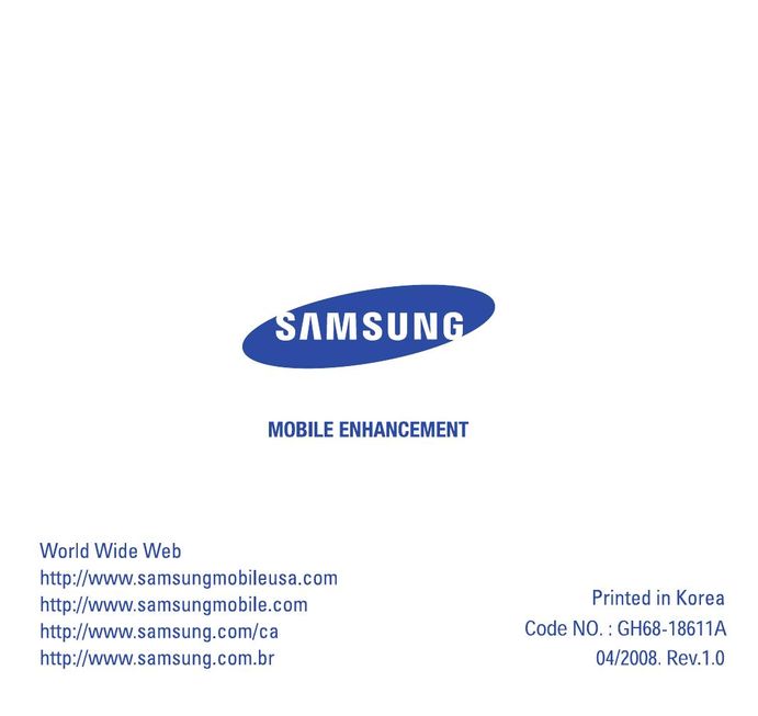 Samsung WEP301 Bluetooth Headset User Manual
