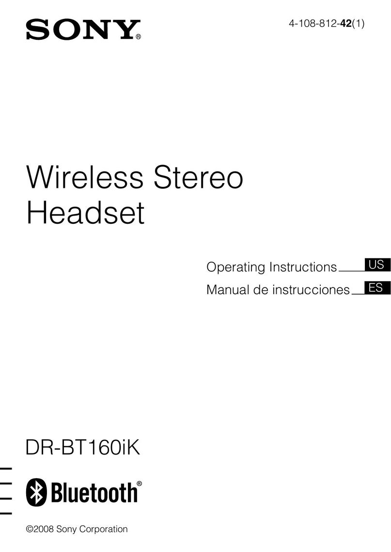 Sony DR BT160IK Bluetooth Headset User Manual