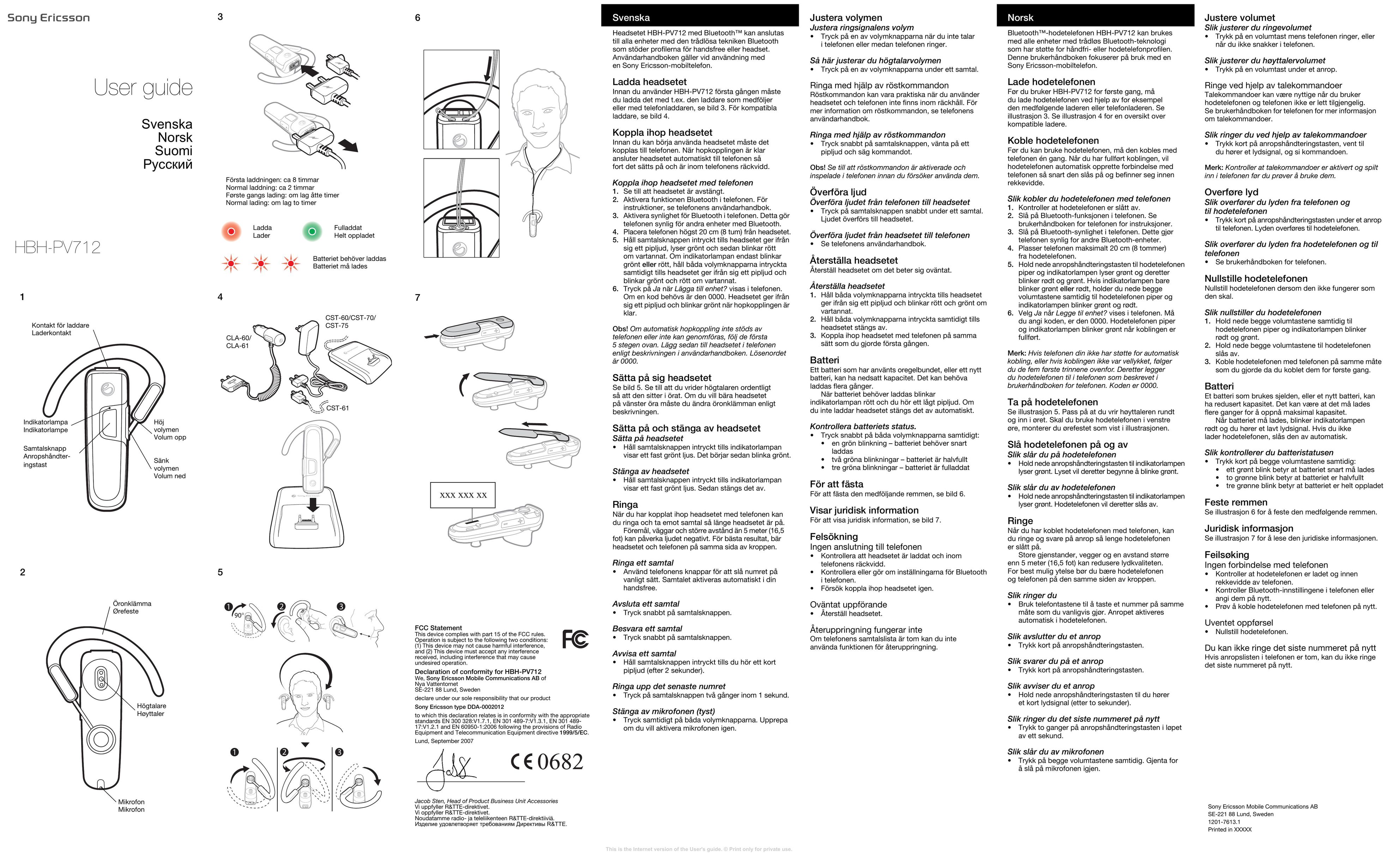 SpectraLink HBH-PV712 Bluetooth Headset User Manual