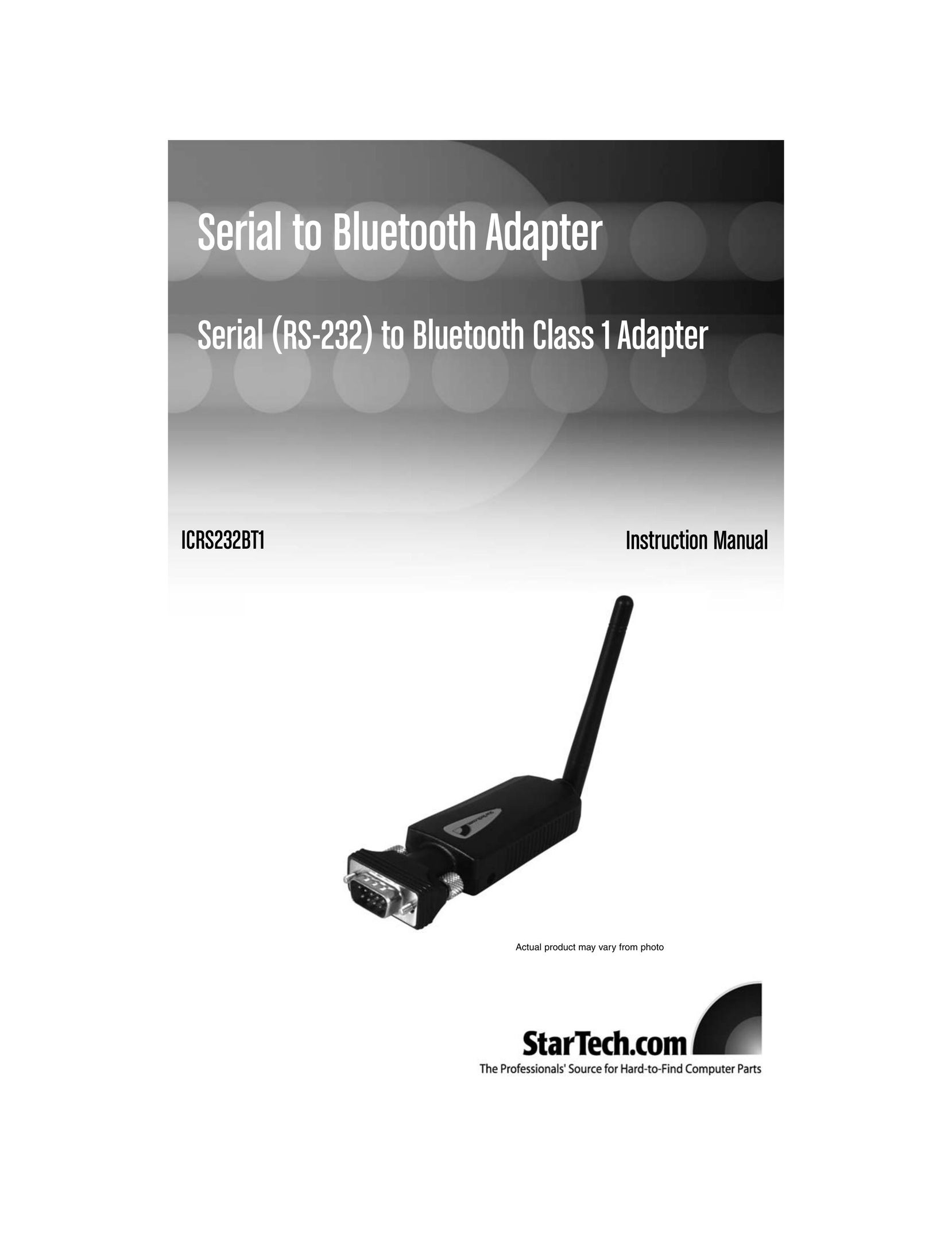 StarTech.com RS-232 Bluetooth Headset User Manual
