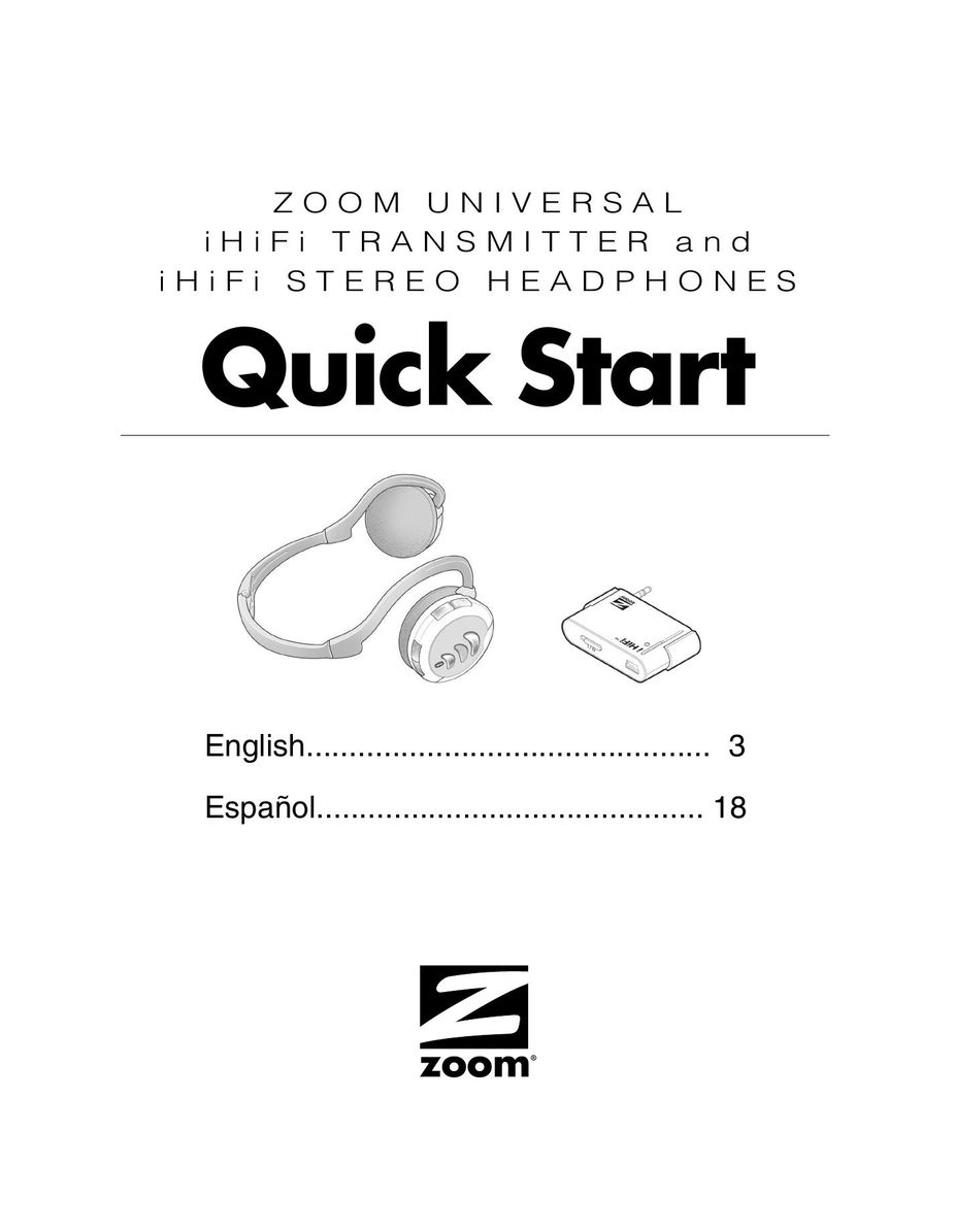 Zoom 4380 Bluetooth Headset User Manual