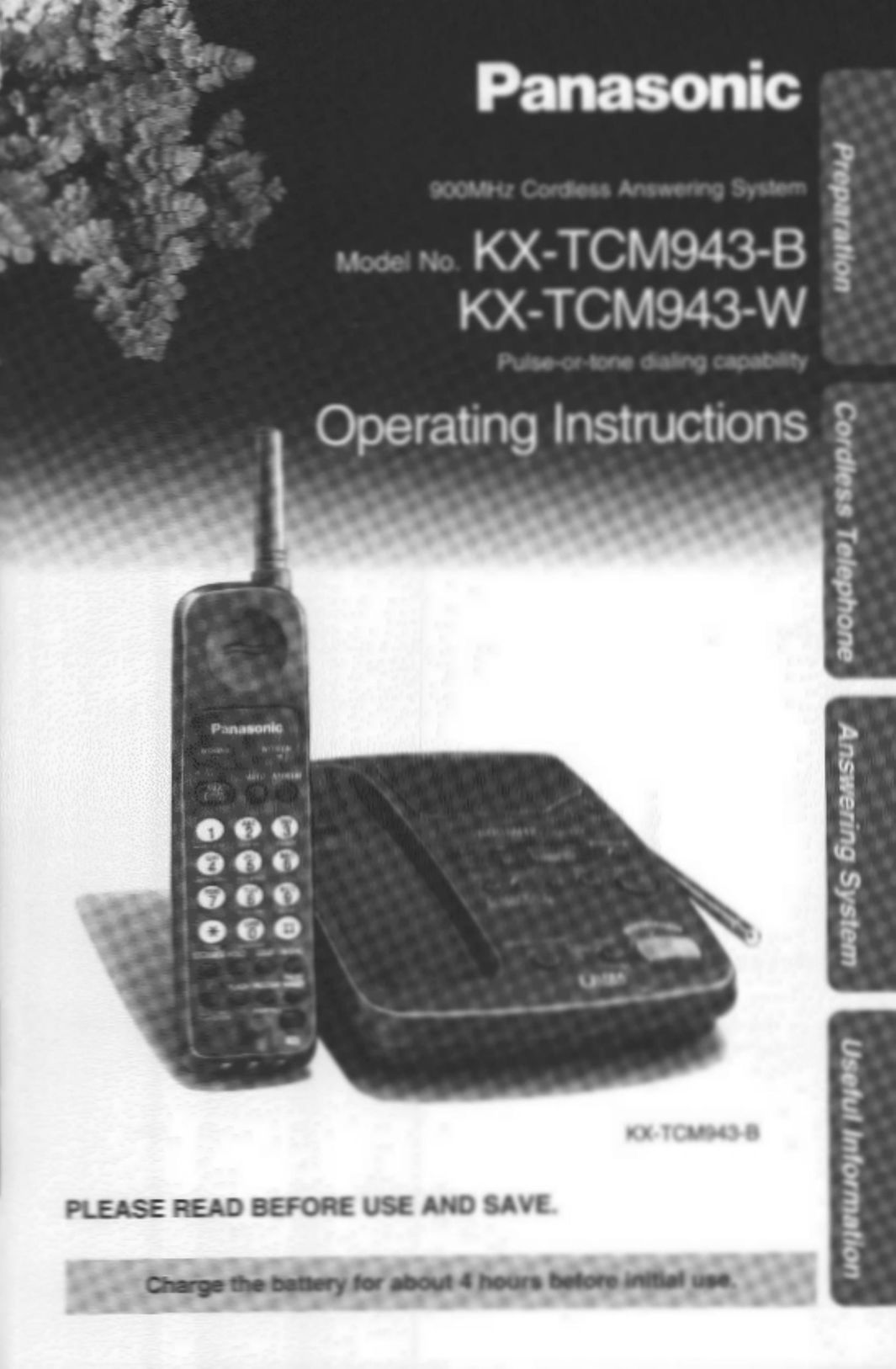 Panasonic KX-TCM943-B Caller ID Box User Manual