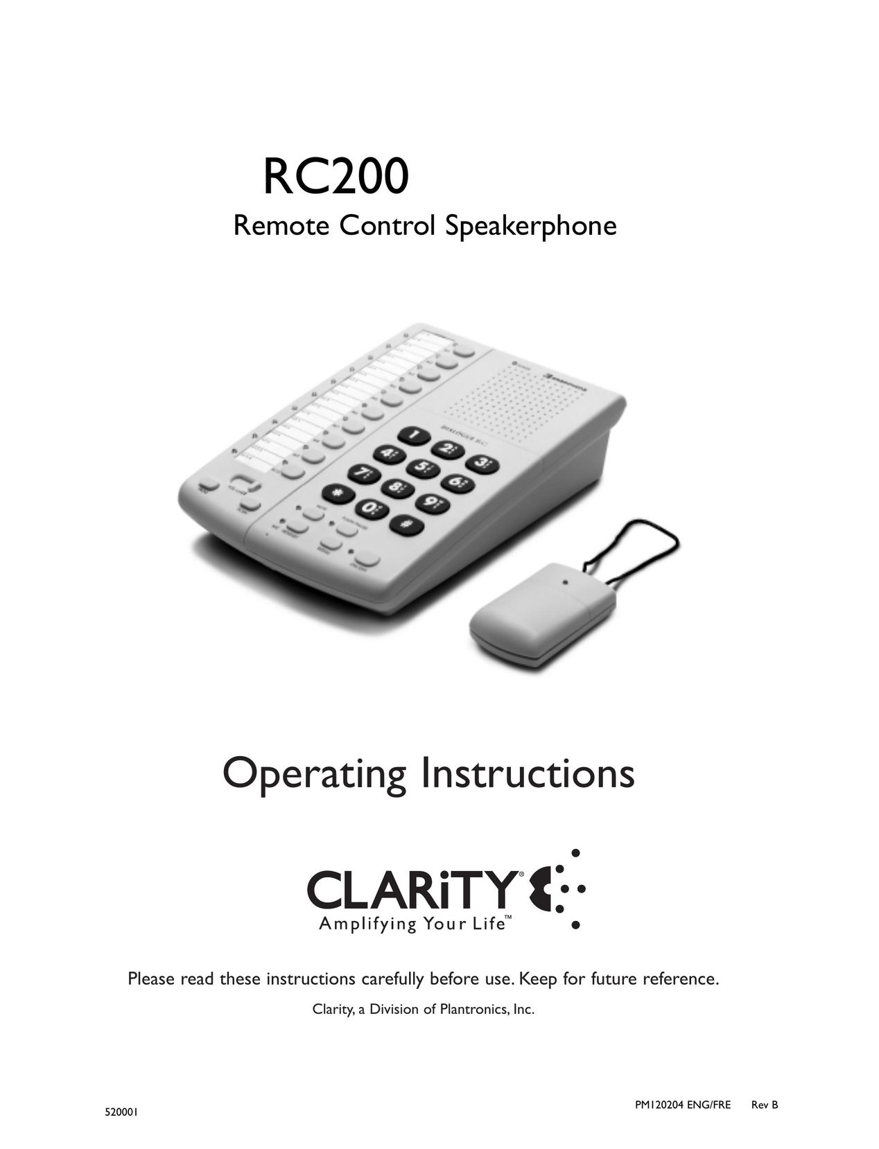 Clarity RC200 Conference Phone User Manual