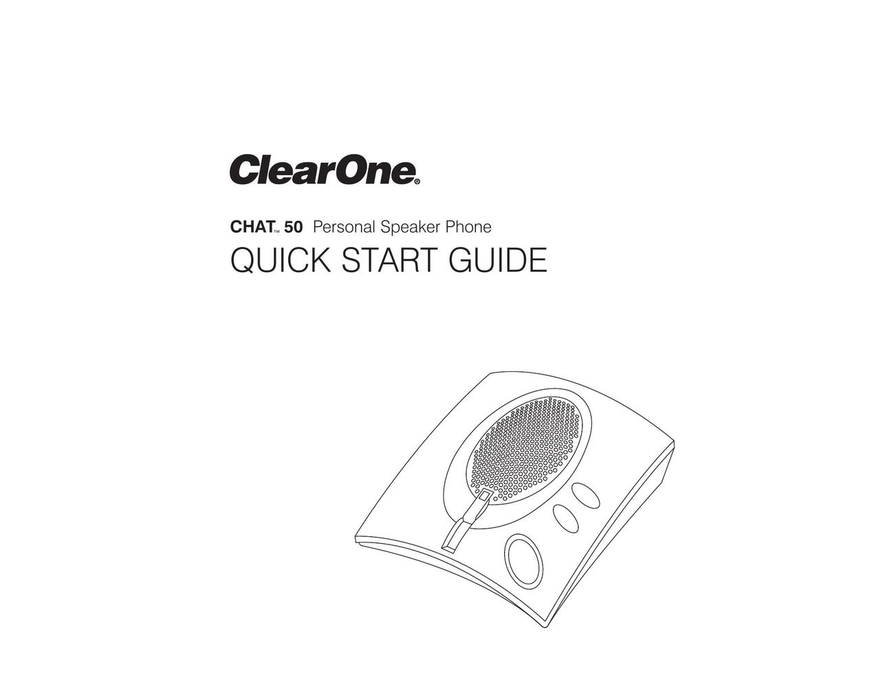 ClearOne comm Chat 50 Conference Phone User Manual