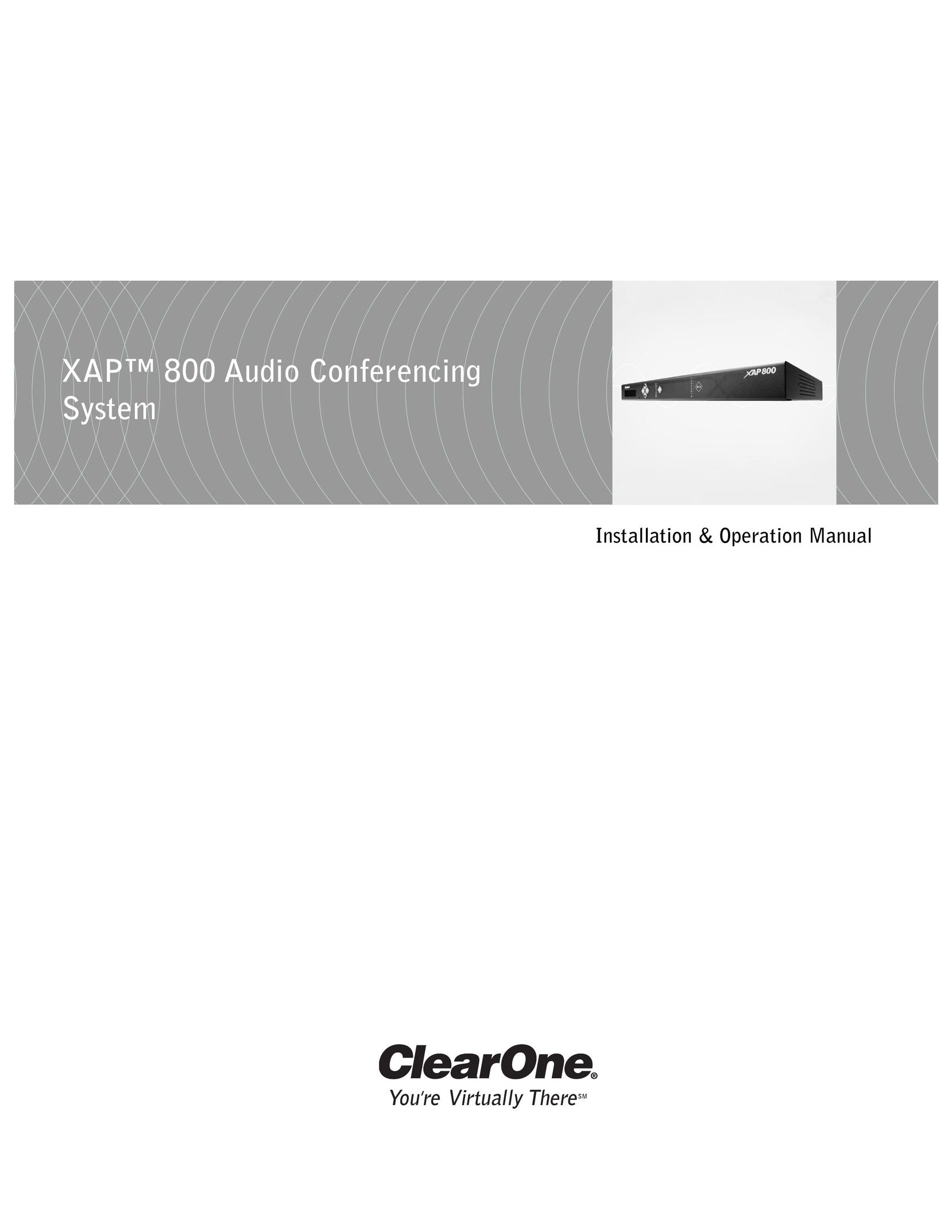 ClearOne comm XAP 800 Conference Phone User Manual