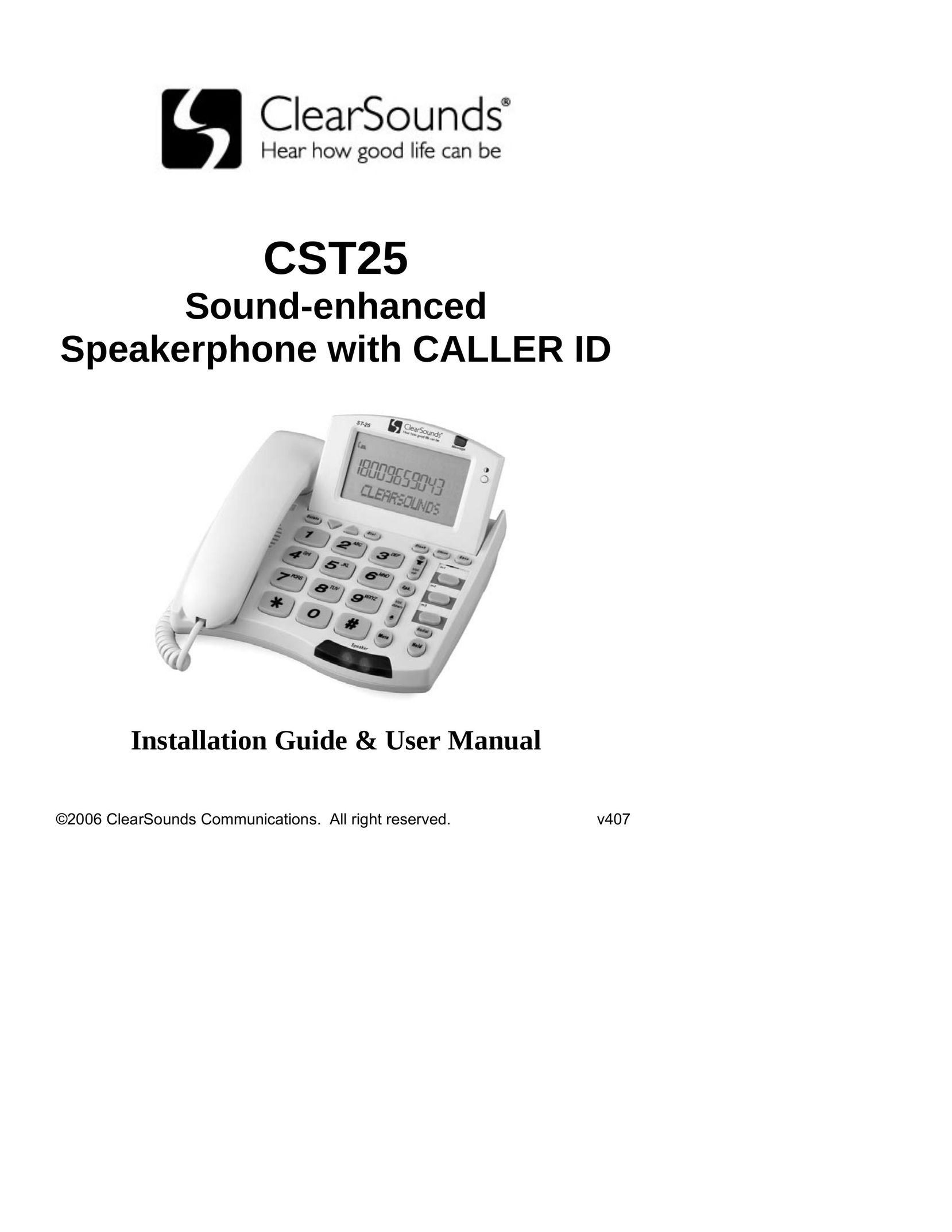 ClearSounds CST25 Conference Phone User Manual