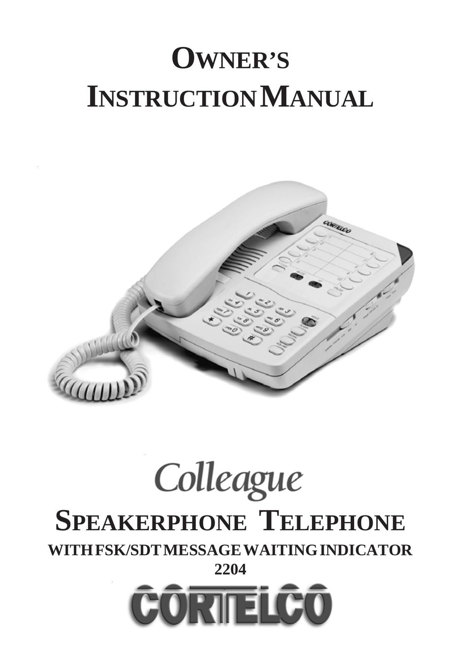 Cortelco 2204 Conference Phone User Manual
