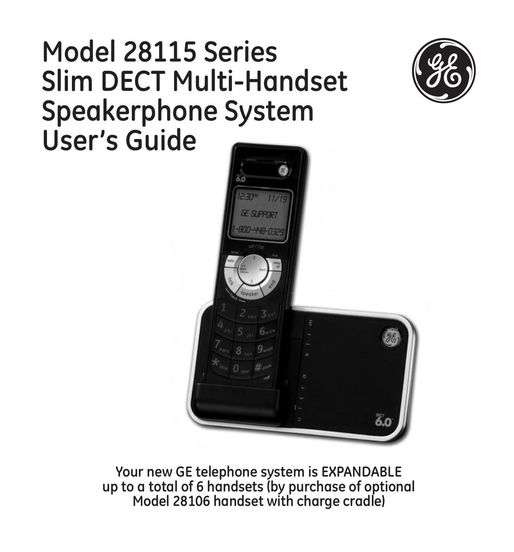GE 28115 Series Conference Phone User Manual
