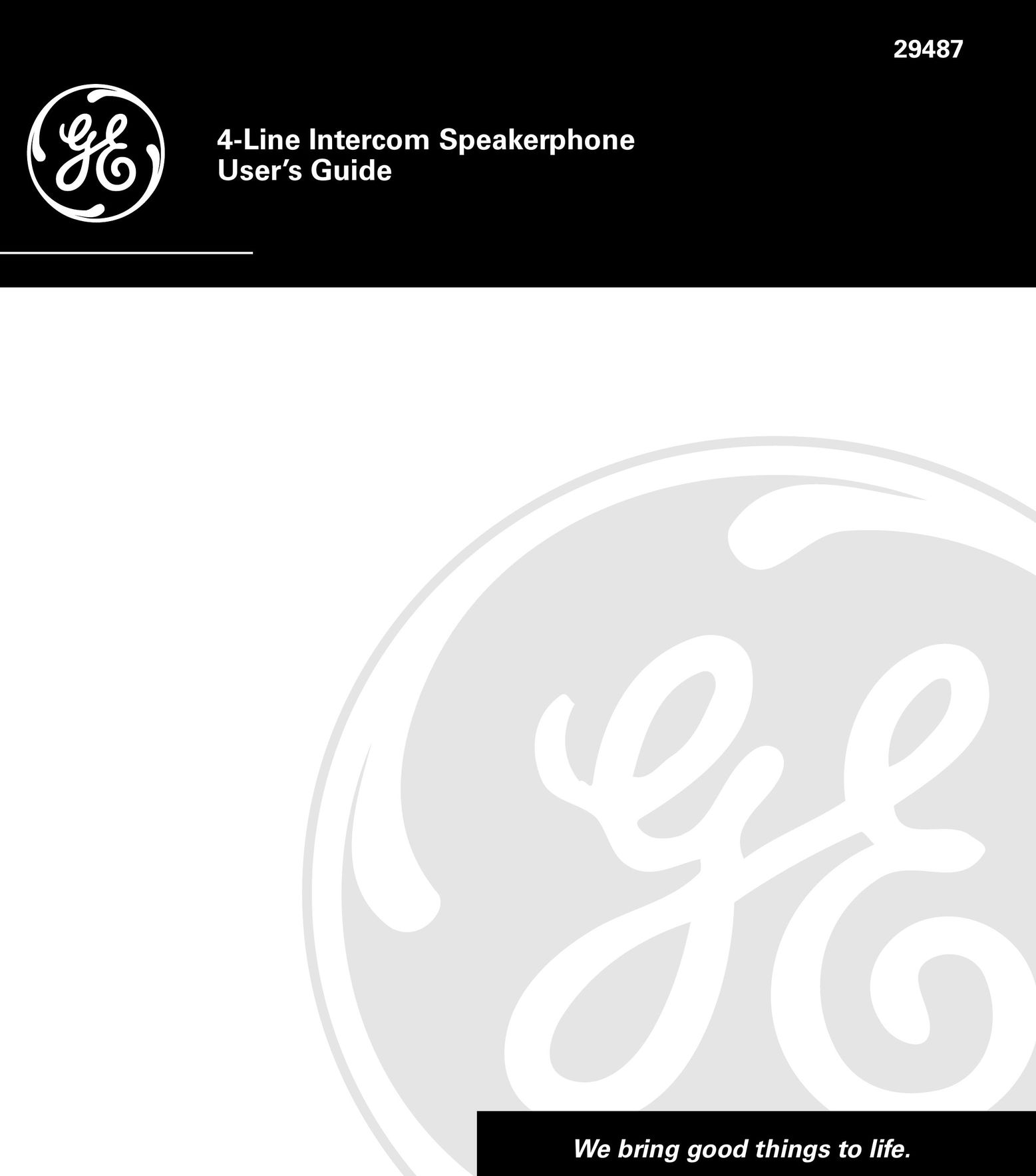 GE 29487 Conference Phone User Manual