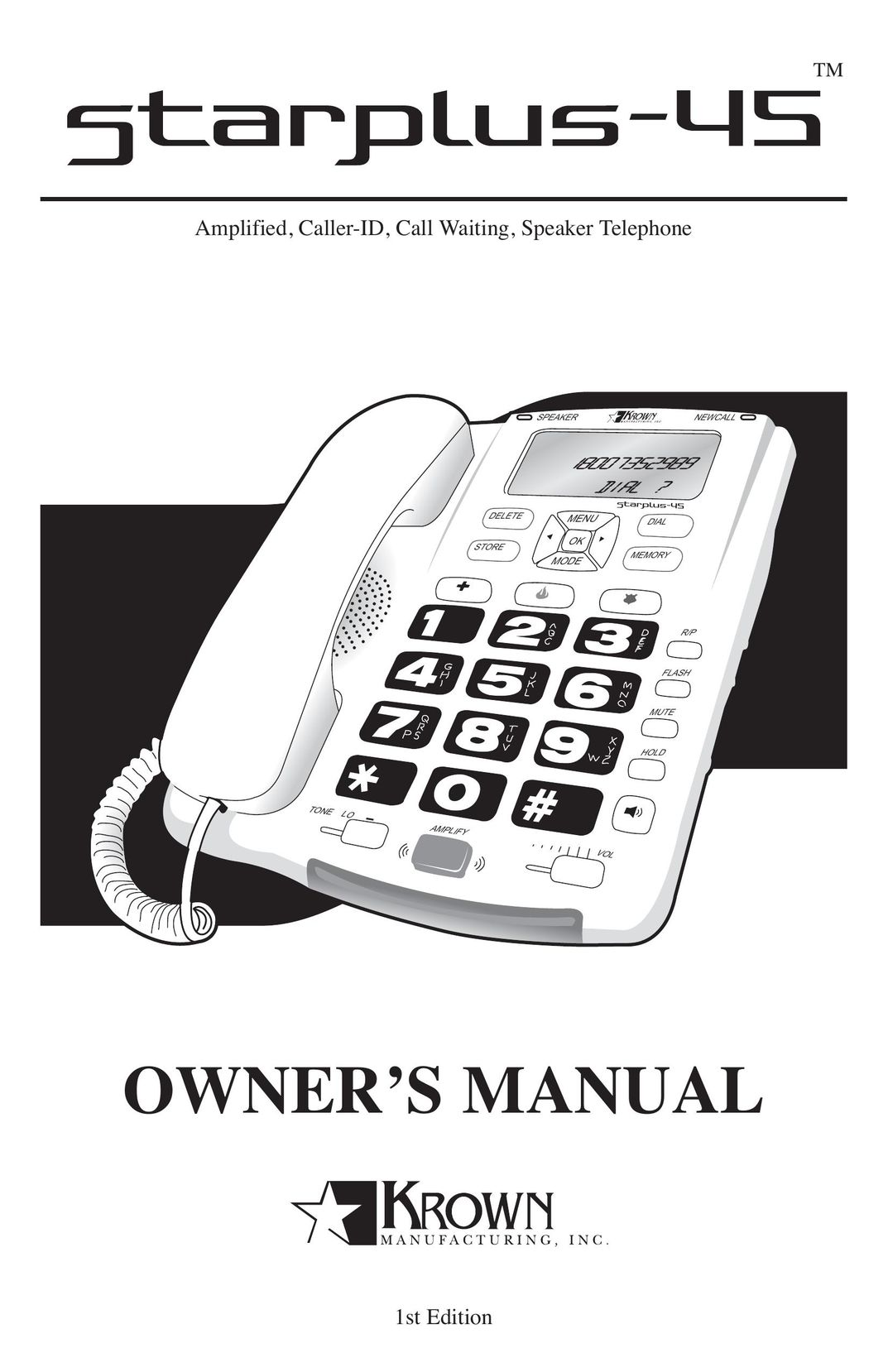 Krown Manufacturing StarPlus-45 Conference Phone User Manual